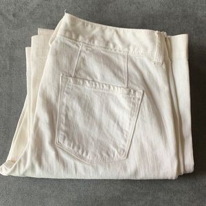 White Gap stretch flared leg trouser jeans